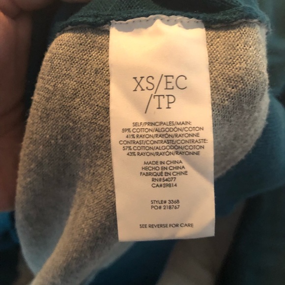 ⭕️ PRICE FIRM CAbi Size XS Ever Teal Mesh Back Snap Front Cardigan - Picture 9 of 10